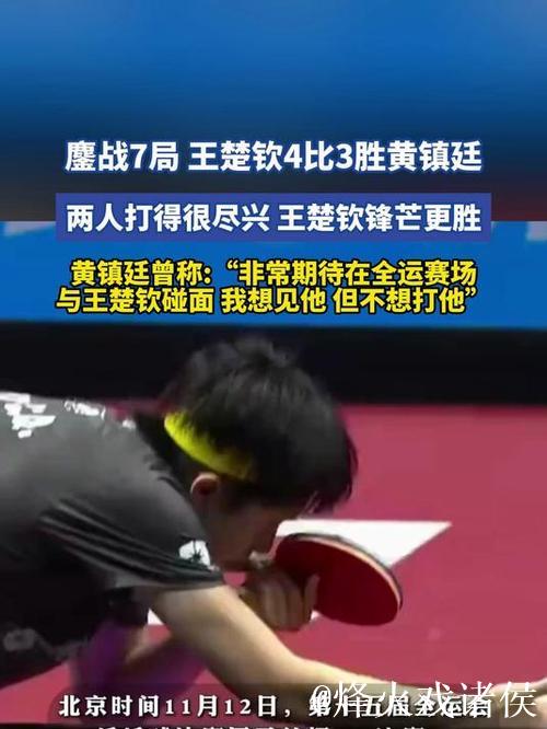 王楚钦4-3险胜黄镇廷 晋级全运会乒乓球男单八强 王楚钦4-3险胜黄镇廷 晋级全运会乒乓球男单八强